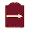 Signmission Designer Series Right Arrow, Burgundy Heavy-Gauge Aluminum Sign, 24" x 18", BU-1824-22975 A-DES-BU-1824-22975 - alternate 1
